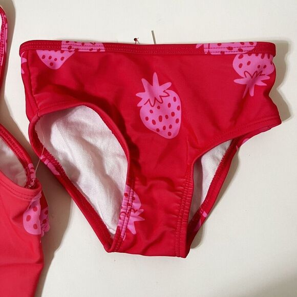 Cat & Jack Pink Strawberry Tankini Bikini 2 Piece Swimsuit Girls Size 2T NWT - Picture 7 of 9